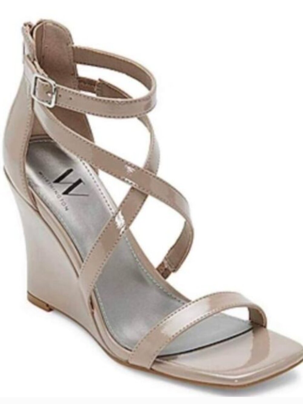 Worthington Patent Wedge Strappy Heels Size 9 NWT $60 MSRP
